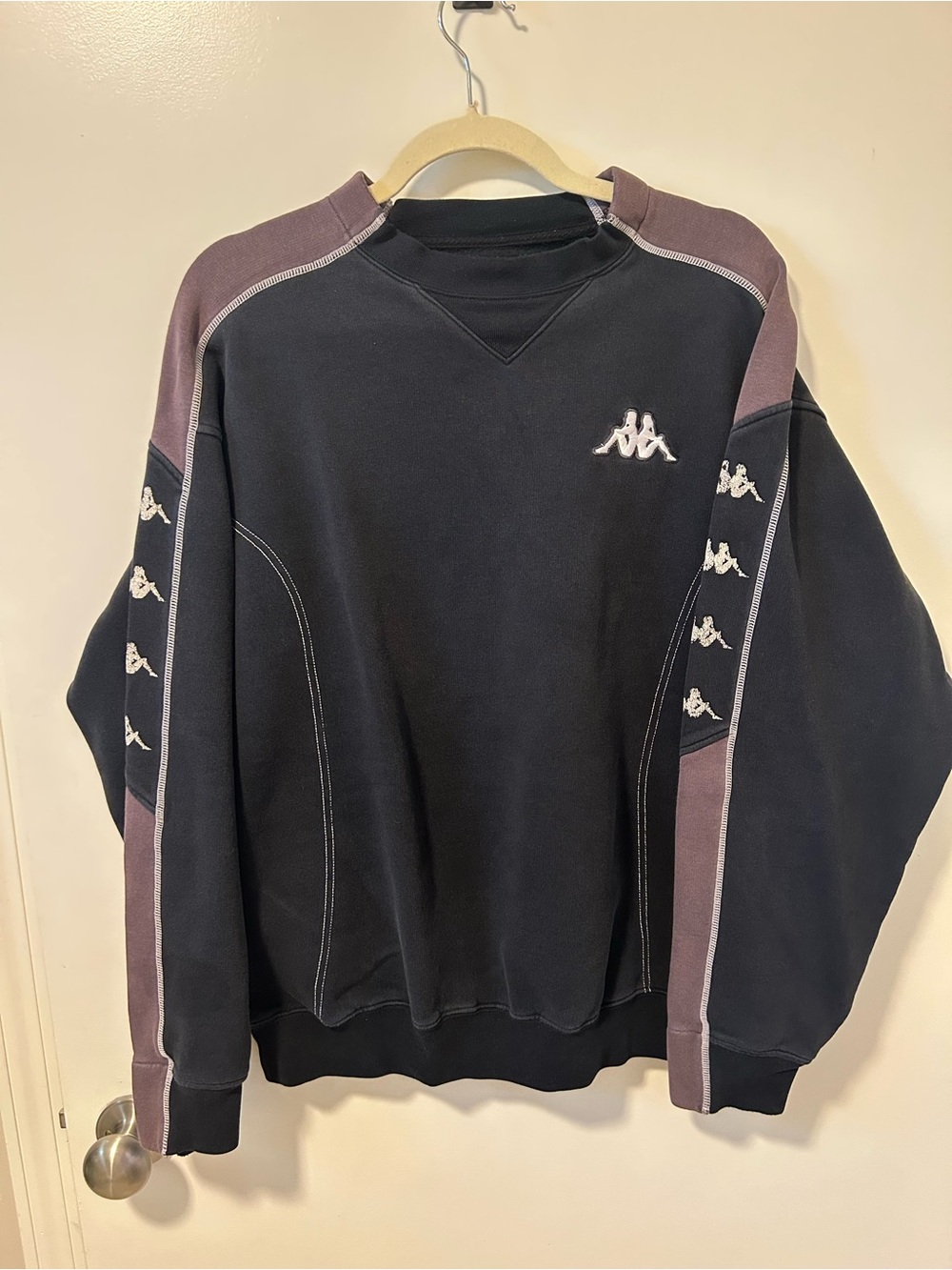 Kappa Men's Black & Brown Crewneck with Logo